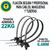 Precintos plásticos de punta flecha para fijación de cables y mangueras, con capacidad de tensión de 22 kg y diámetro del agujero de 6.4 mm.