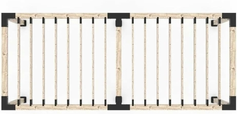 Pérgola Popsteel Club Dupla Fixa Teto Ripado Robust - comprar online