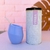 SET YERBERA TRAMA GRIS + MATE ANIMATE LILA CON BOMBILLA
