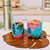 Set Mate de Madera + Bombilla + Azucarera O Yerbera Artesanal Pintado a Mano.