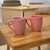 SET DE DOS TAZAS BOMBÉ COLOR LISAS DE CERAMICA ARTESANAL 330 ML - comprar online