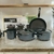 Set De Cocina 6 Piezas Cacerola 20 y 24 c/Tapa de Vidrio, Sartén 25, Jarrito 12