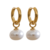 Brinco Argola com Pérola Banhado em Ouro 18k