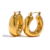 Brinco Argola Lisa Banhada em Ouro 18k