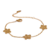 Pulseira/Colar Flores Banhada em Ouro 18k