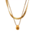 Colar Duplo Feminino Banhado em Ouro 18k