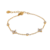 Pulseira Delicada Flor de Zircônia Banhado em Ouro 18k