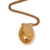 Colar Longo Pingente Oval Minimalista Banhando em ouro 18k