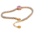 Pulseira Feminina com Zircônia Banhada em Ouro 18k