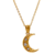 Colar com Pingente Lua Banhado em Ouro 18k