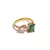Anel Feminino Regulável com Zircônia Banhado em Ouro 18k - comprar online