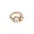 Anel Feminino Regulável com Zircônia Banhado em Ouro 18k - loja online