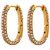 Brinco Argola Oval com Zircônias Banhado em Ouro 18k na internet