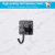 X4 Gancho Garfio Autoadhesivo Negro - Mood Home