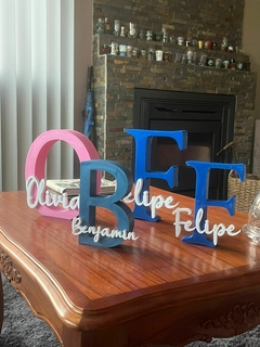 Letras con Nombre Personalizada para Apoyar o Colgar