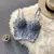 Camisola feminina com Pétala 3D bordada, Sutiã Bustier, Tops cortados, Roupa i - comprar online