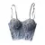 Camisola feminina com Pétala 3D bordada, Sutiã Bustier, Tops cortados, Roupa i