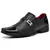 Sapato social masculino preto verniz de fivela elegante moderno e elegante. - comprar online