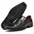 Sapato social masculino preto verniz de fivela elegante moderno e elegante. - loja online