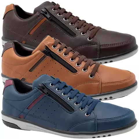 Kit 3 Pares De Sapatenis Masculino De Elastico Confortavel Star Fox