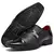 Sapato social masculino preto verniz de fivela elegante moderno e elegante. - loja online