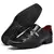 Sapato social masculino preto verniz de fivela elegante moderno e elegante. - comprar online