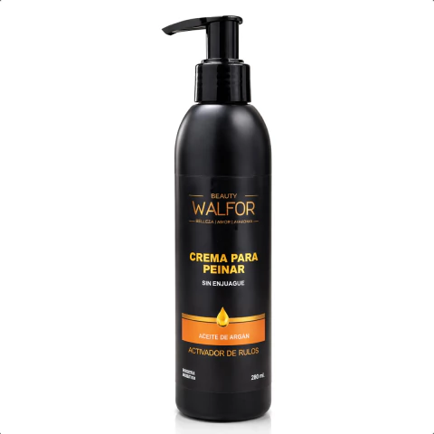 Crema Para Peinar Walfor Aceite de Argán Activador De Rulos 200 G