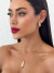Choker e Brinco Gota Longa - Ouro