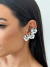 Brinco Ear Cuff Flores - Prata