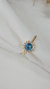 ANEL SOLITÁRIO FLOR AZUL - comprar online