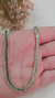 CHOCKER RIVIERA VERDE CLARO PEDRA RETANGULAR - comprar online