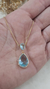 CORRENTE DUAS GOTAS DE ZIRCÔNIA AZUL - comprar online
