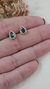 BRINCO GOTA DE ZIRCONIA VERDE E CRAVEJAMENTO - comprar online