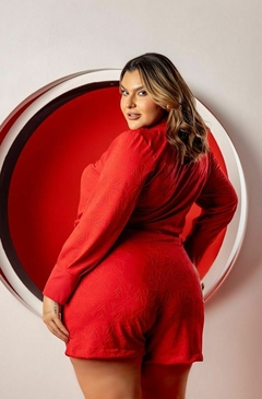 Conjunto Vermelho em Laise: Elegância e Estilo - Tamanho Único 44-48 - comprar online