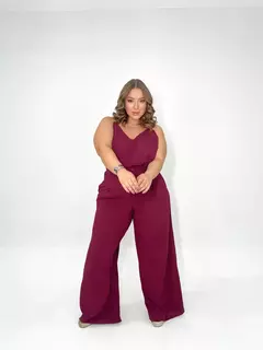 Imagem do Calça Pantalona em Tecido Mirella Stretch/Duna com Detalhes Elegantes
