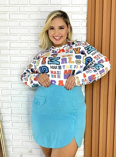 Body Estampado com Mangas Longas e Costas Nuas: Ousadia e Elegância - Tamanho Único (50-52) - comprar online
