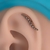 Labret Titânio Bolinhas Curvas