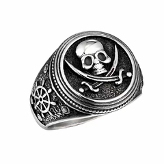 Anillo hombre calavera caja x24 acero quirúrgico