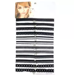 COLLAR CHOKER TELA ELÁSTICA pack x12
