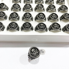 Anillo hombre calavera caja x24 acero quirúrgico - comprar online