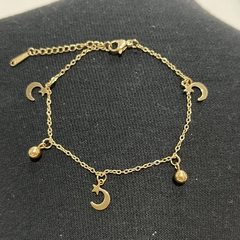 Pulsera acero quirúrgico luna elegir color - comprar online