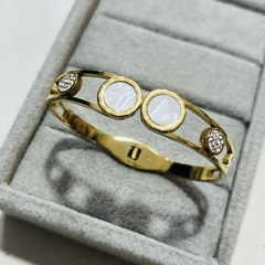 Pulsera esclava acero dorado