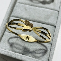 Pulsera esclava mariposa acero dorado