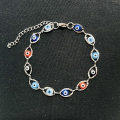 Pulsera ojos 18+5cm acero quirúrgico - comprar online