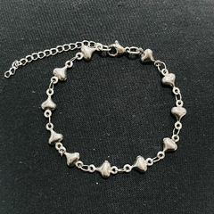 Pulsera corazón 18+5cm acero quirúrgico
