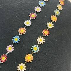 Pulsera margarita 18+5cm acero quirúrgico elegir color - comprar online