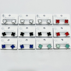 Arito trébol pack x12 acero quirúrgico y dorado - comprar online