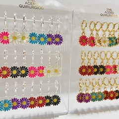 Aro colgante margarita pack x12 elegir color