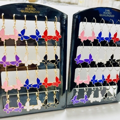Aro colgante mariposa pack x12 elegir color