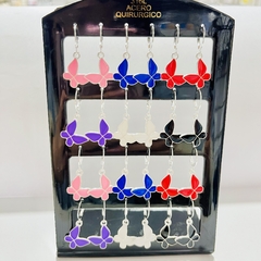 Aro colgante mariposa pack x12 elegir color en internet